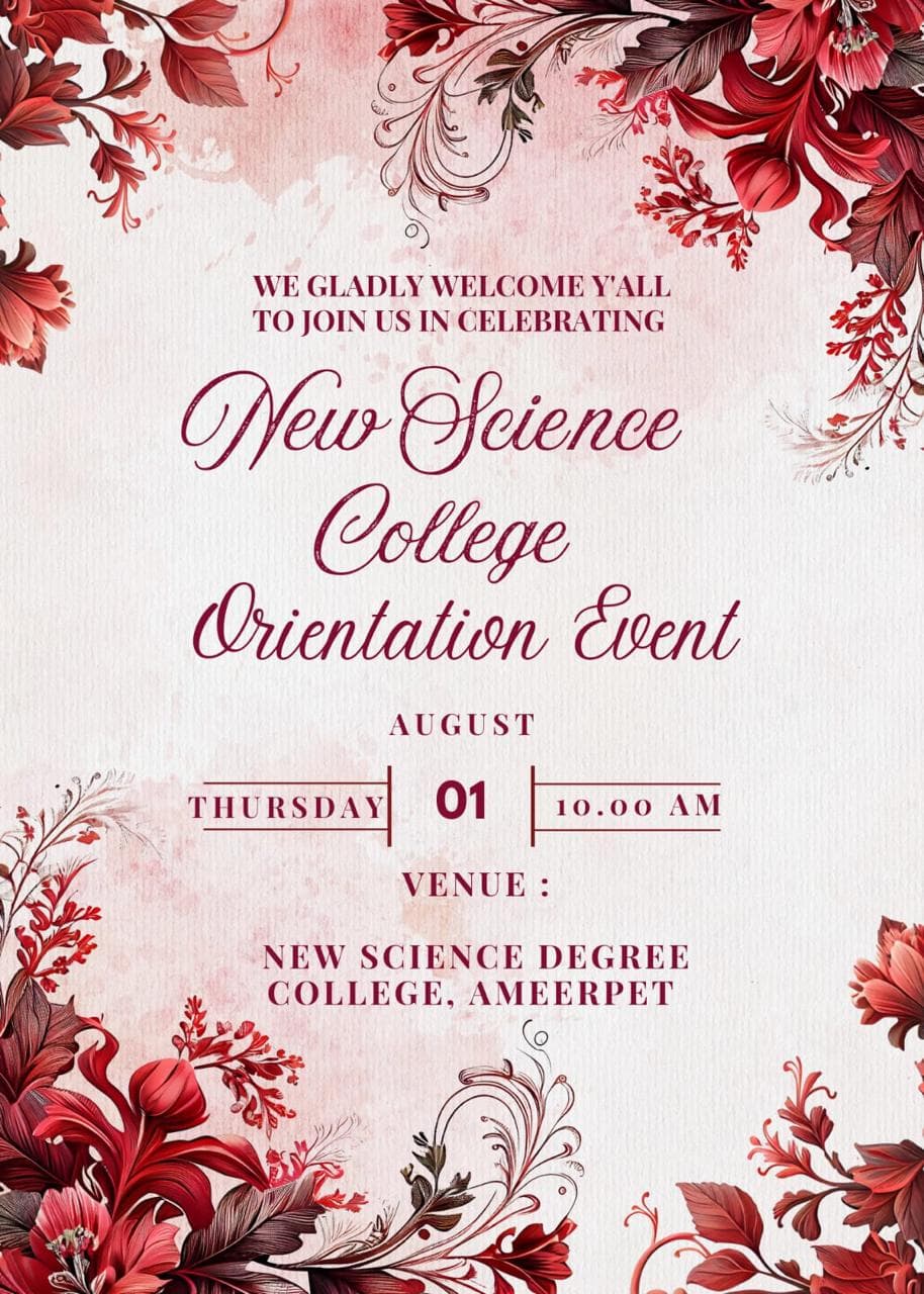 New Science College Hyderabad Orientation Day photo 1