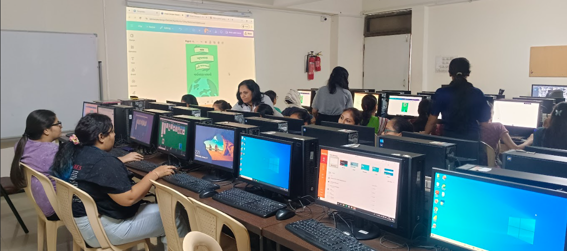 L J Institute of Media and Communications Ahmedabad Material development workshop sewa photo 1