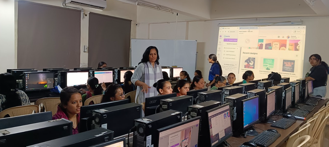 L J Institute of Media and Communications Ahmedabad Material development workshop sewa photo 2