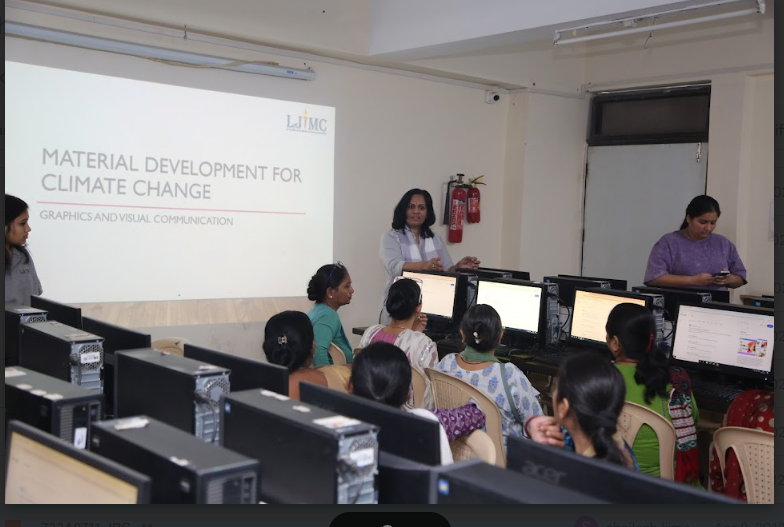 L J Institute of Media and Communications Ahmedabad Material development workshop sewa photo 10
