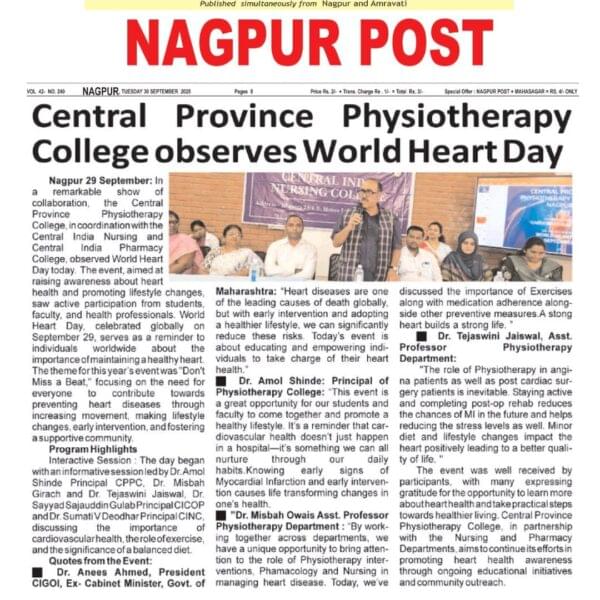 Central Province Physiotherapy College (CPPC) World Heart Day photo 5
