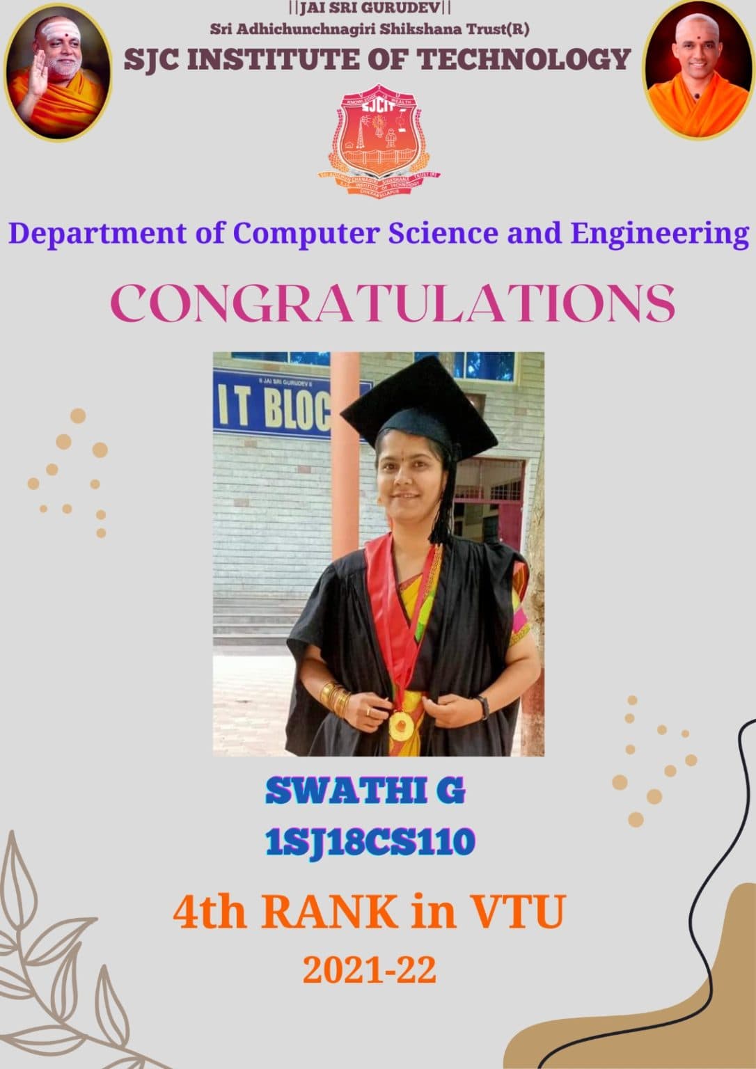 SJC Institute of Technology, Chikkaballapur Students Achievements photo 7