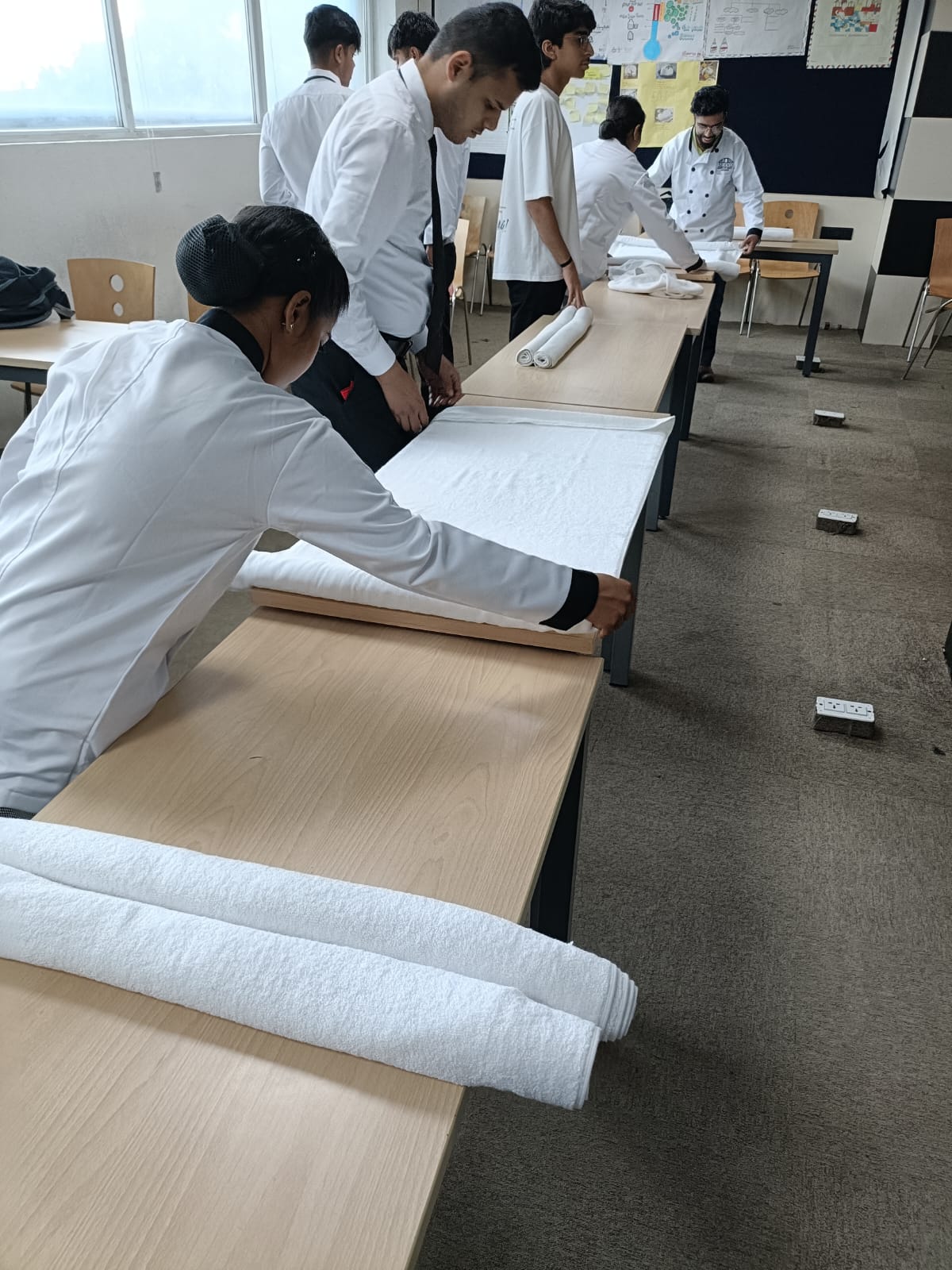 Servo Hospitality School Dehradun Towel Origami Session photo 3