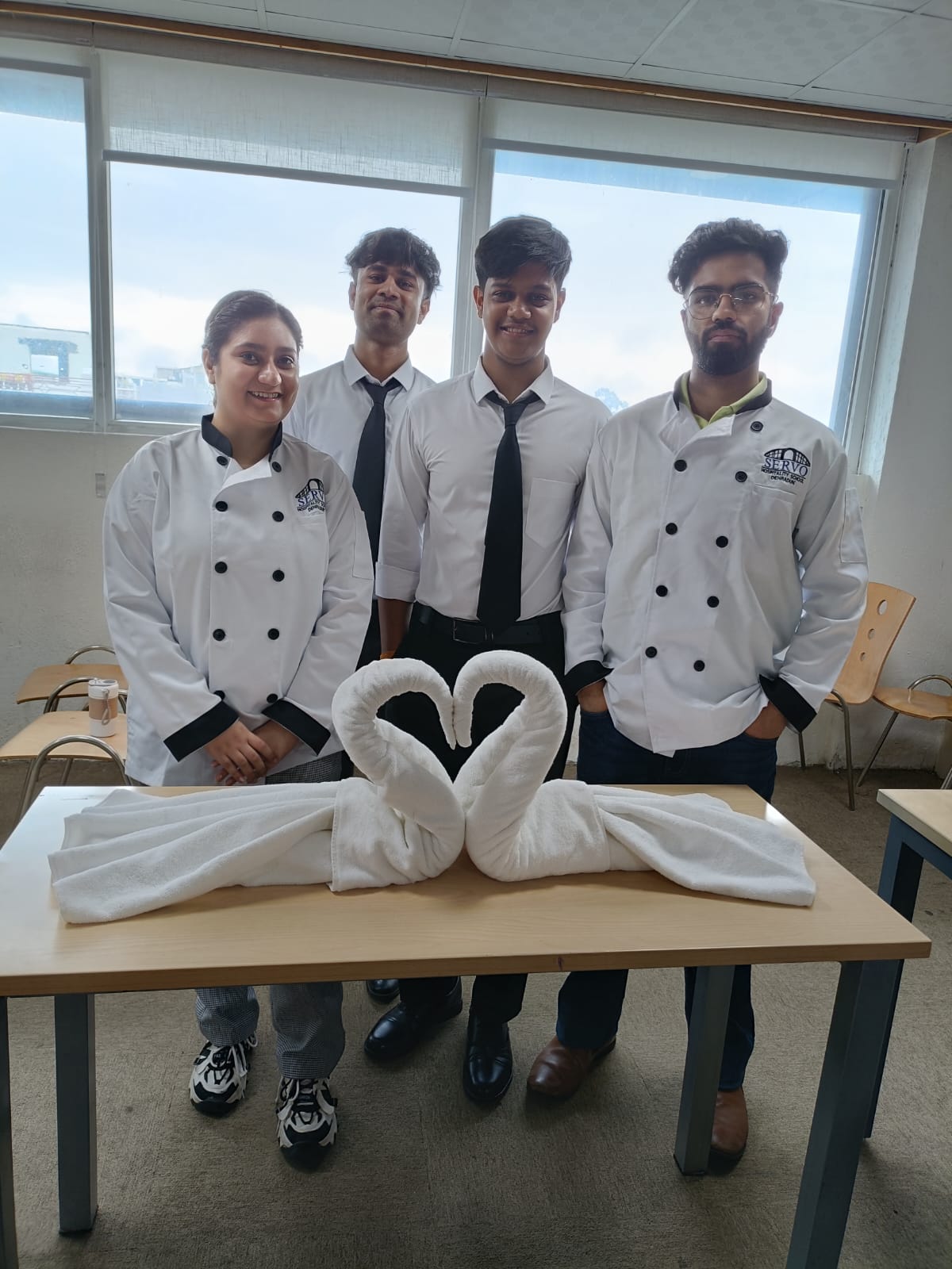 Servo Hospitality School Dehradun Towel Origami Session photo 4