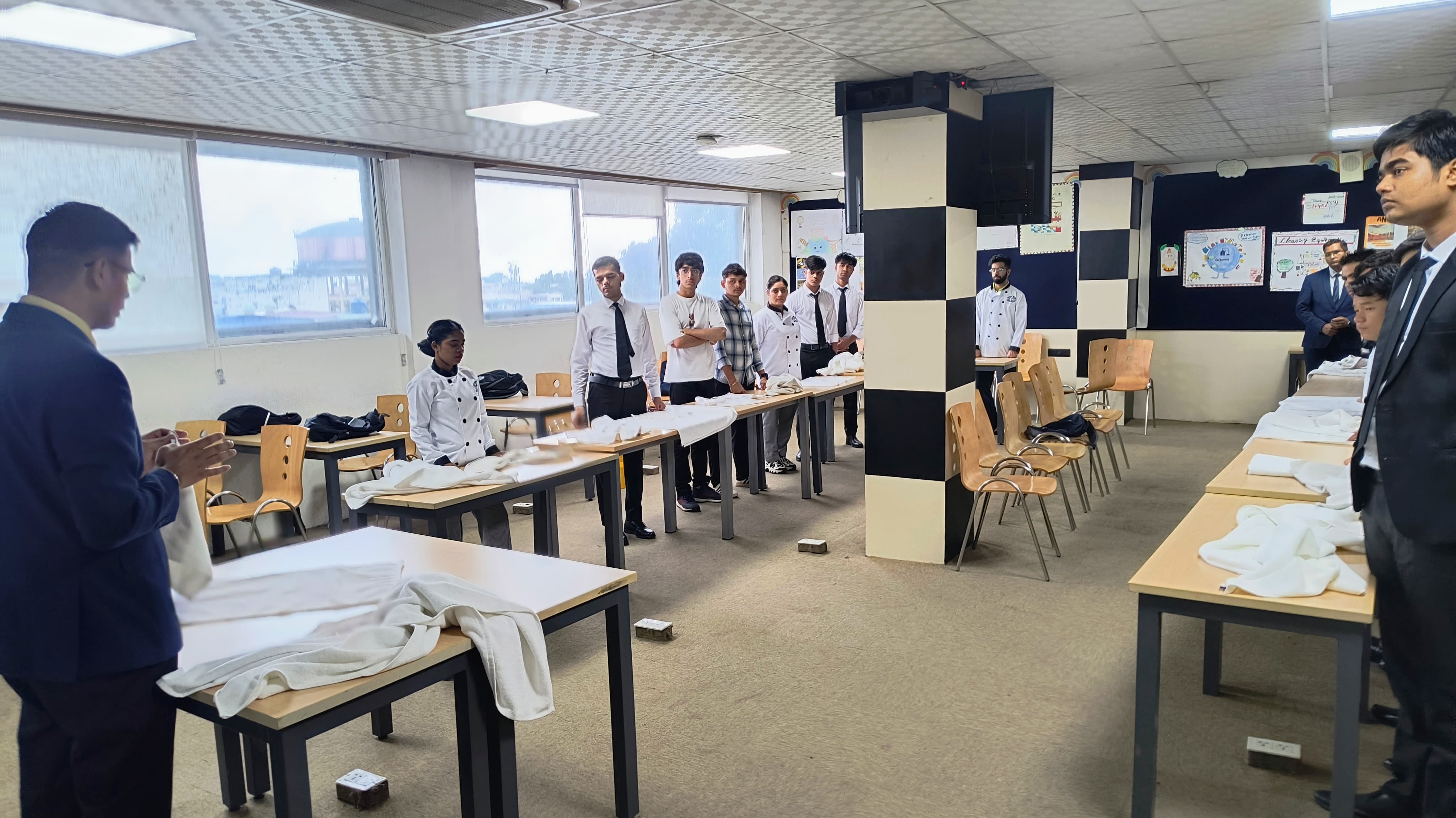 Servo Hospitality School Dehradun Towel Origami Session photo 7