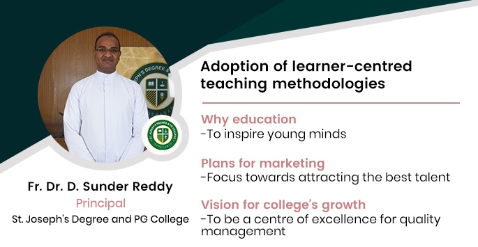 St. Joseph's Degree and PG College: Fr. Dr. D. Sunder Reddy, Principal