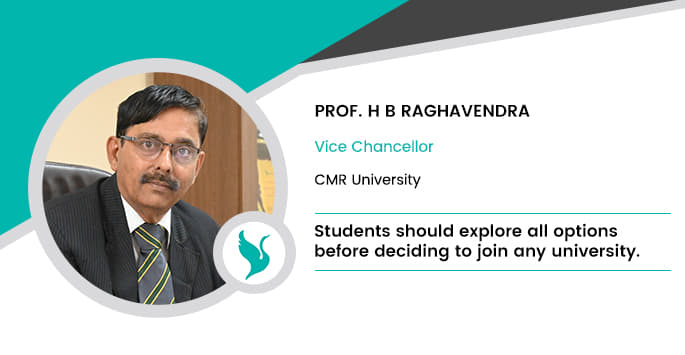 CMR University, Bangalore: Prof. H B Raghavendra, Vice Chancellor