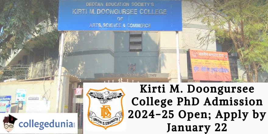 Kirti M Doongursee College PhD Admission 2024 25 Open Apply by January 22