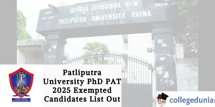 Patliputra University PhD PAT 2025 Exempted Candidates List Out; Check ...