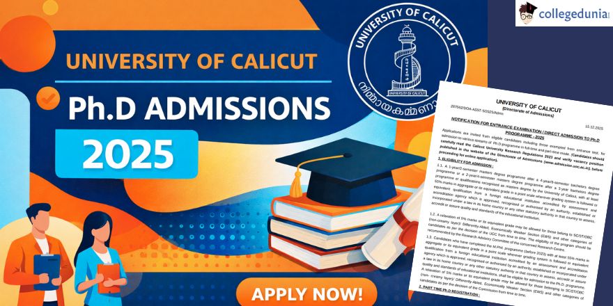 Calicut University PhD Admission 2025 Begins at uoc.ac.in; Apply Now by ...