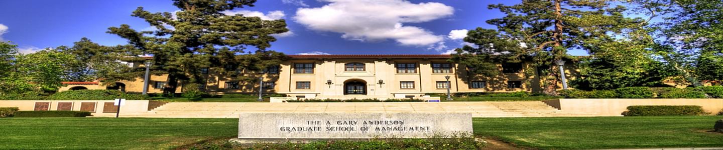 A. Gary Anderson Graduate School of Management banner