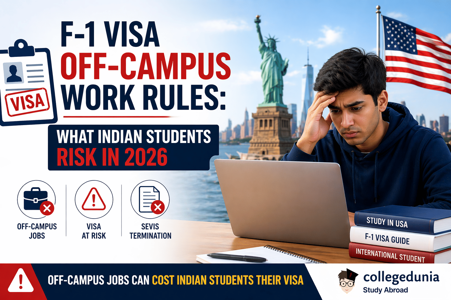 F-1 Visa Off-Campus Work Rules: What Indian Students Risk in 2026