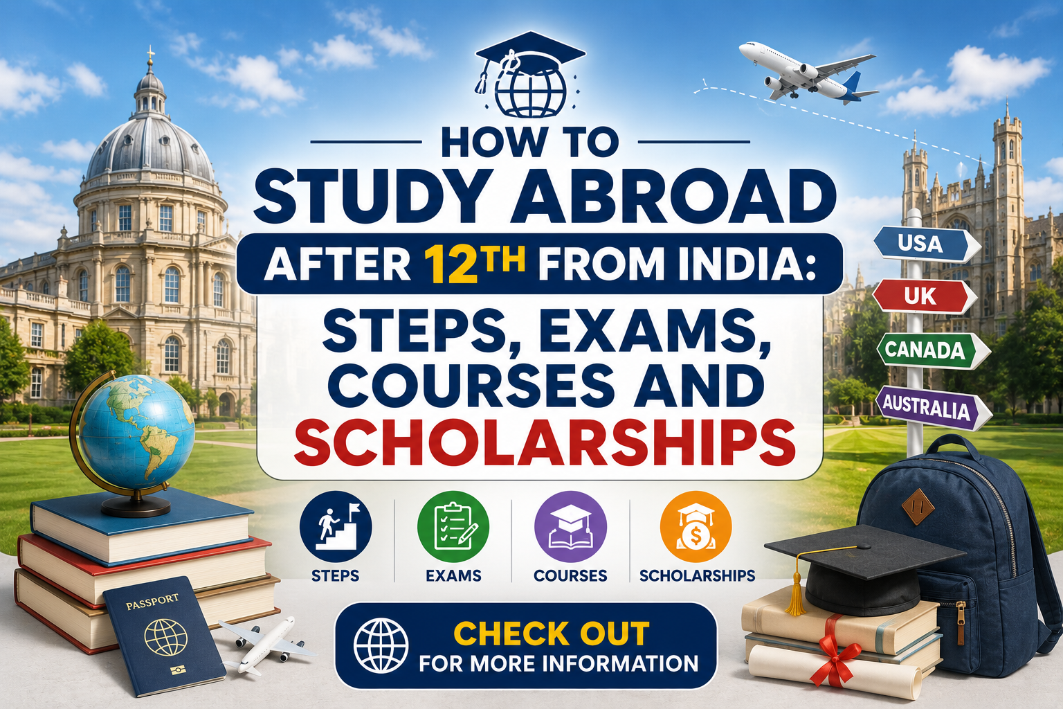 How to Study Abroad After 12th from India Full Guide