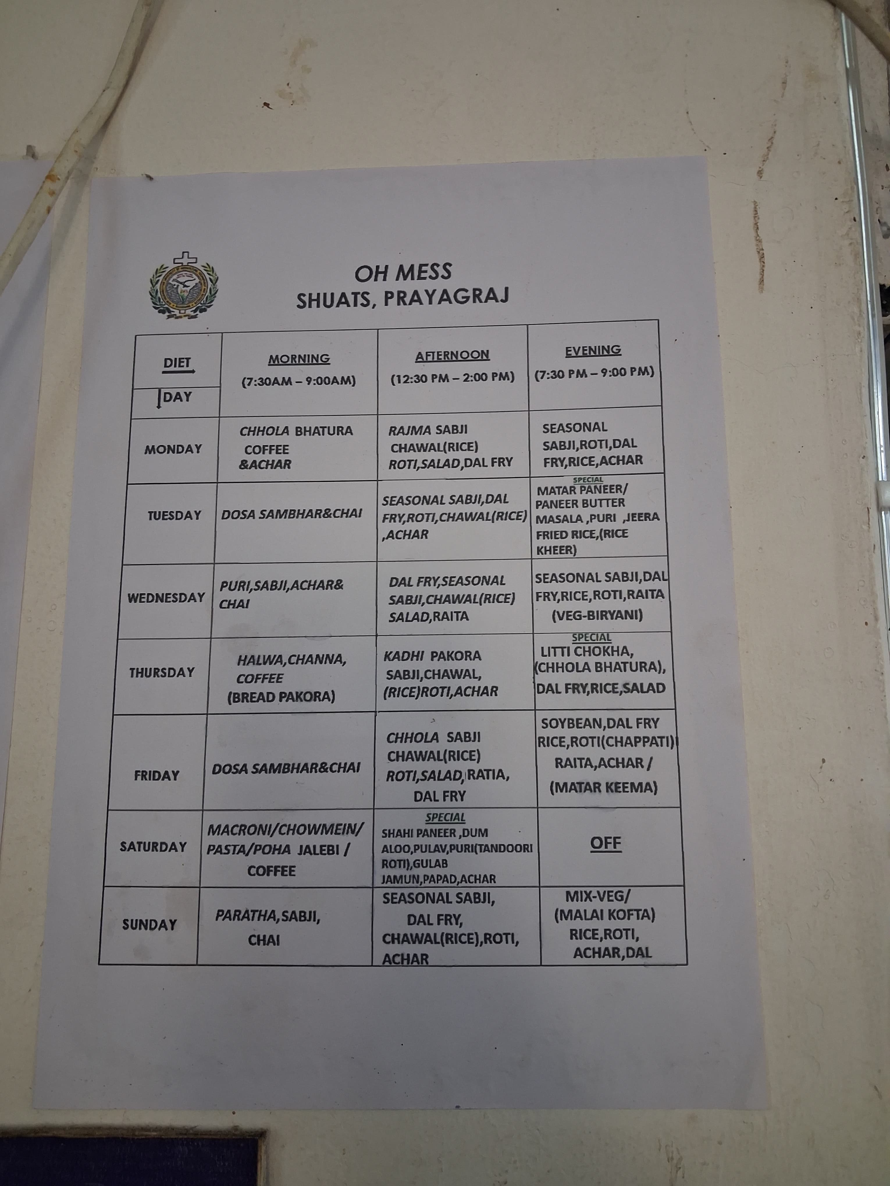SHUATS Hostel Mess media (11) by 1768630429_20260112_103854.heic