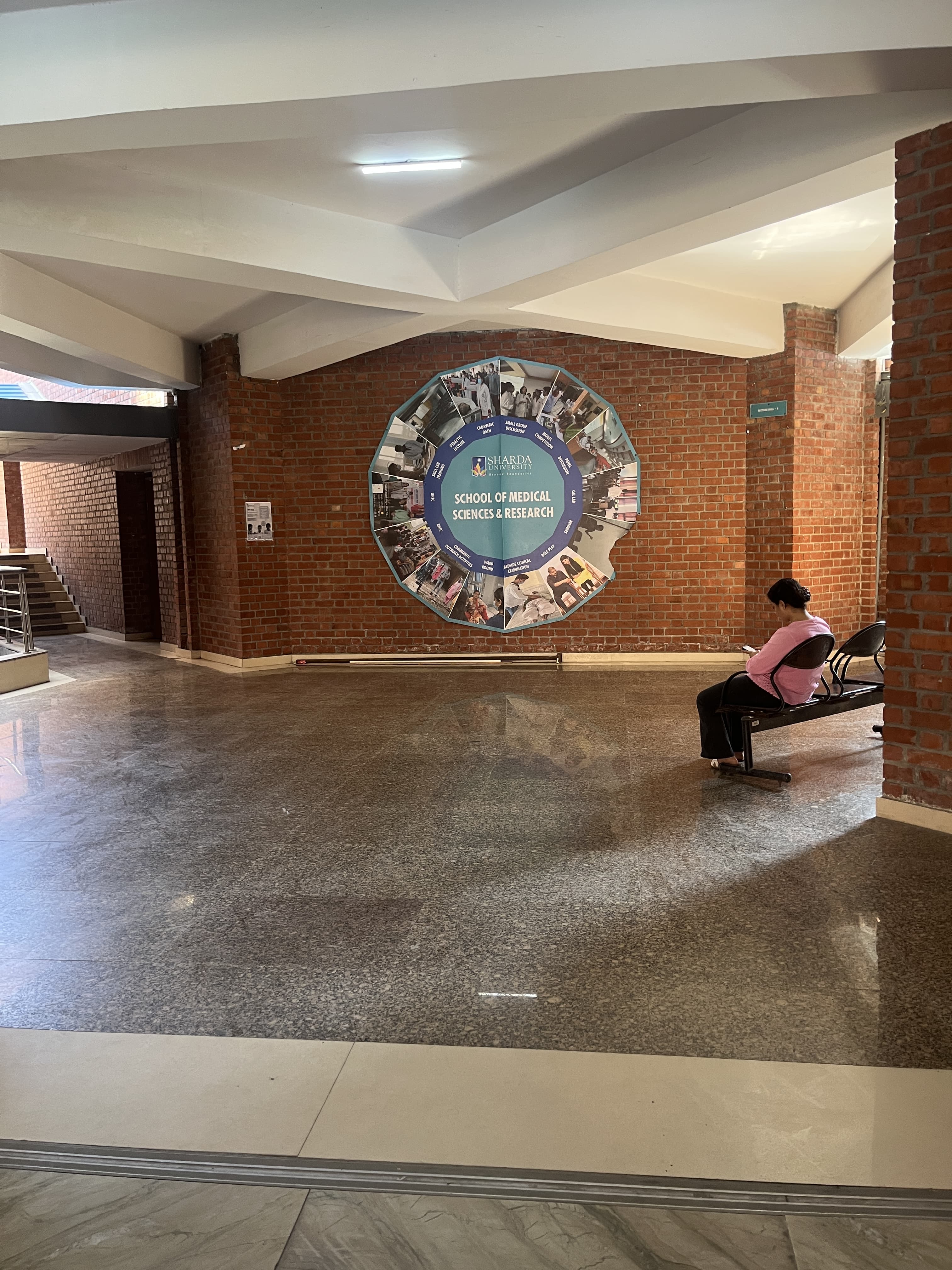 Sharda University Campus Corridors media (9) by 1770043613_MedicalSciencesseatingArea.jpg