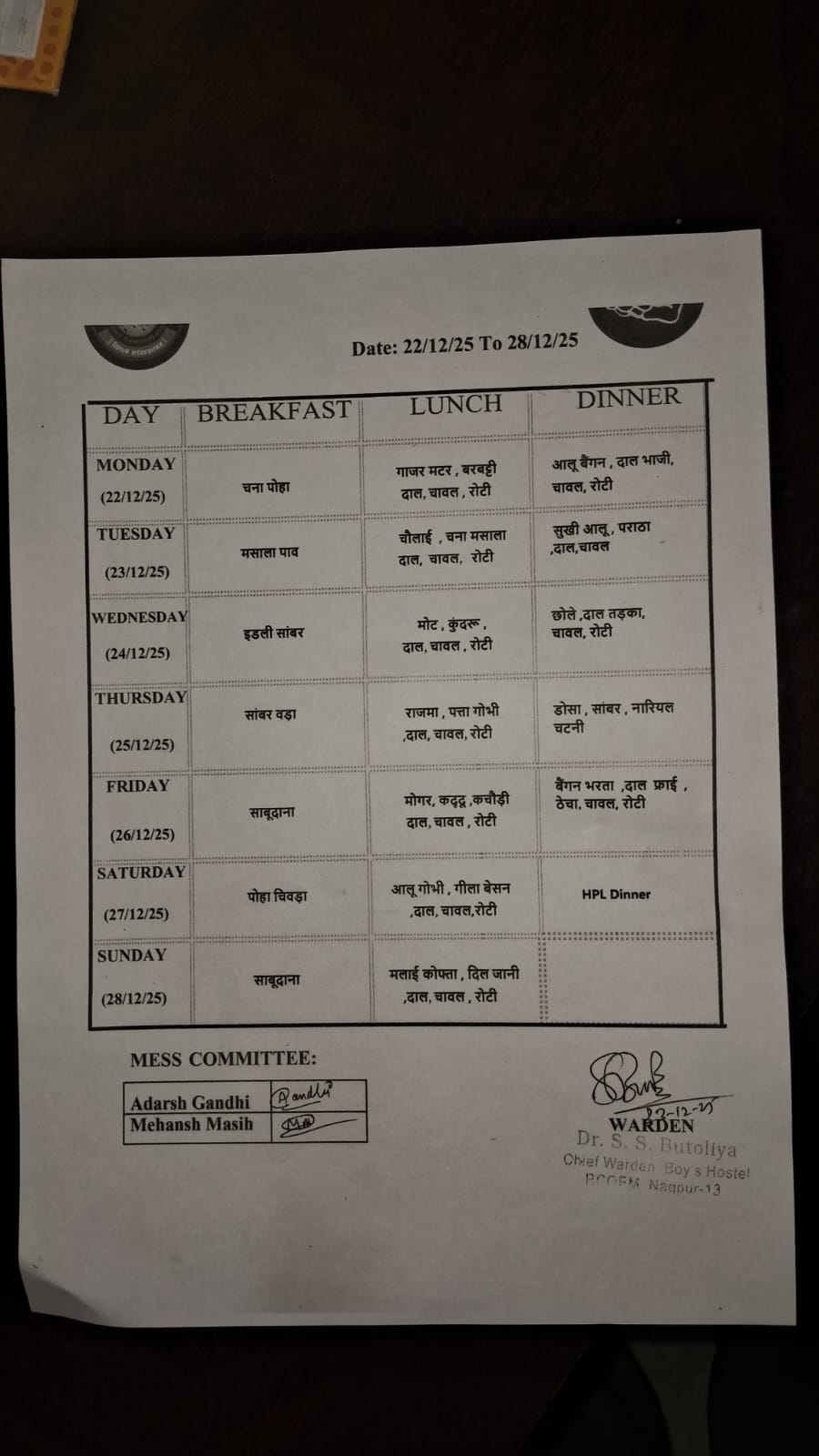Ramdeobaba University Hostel Mess Food media (2) by 1770114356_hostelmessmenu(1).JPG