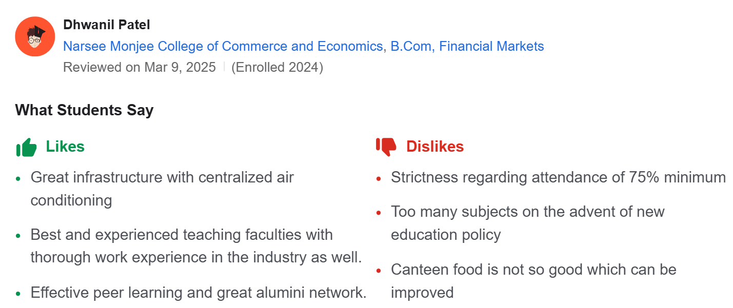 student review nmcce