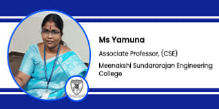 Meenakshi Sundararajan Engineering College, Chennai, Associate Professor of CSE Department: Ms. Yamuna Interview