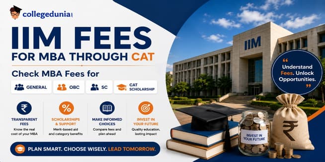 IIM Fees for MBA through CAT: Check MBA Fees for General, OBC, SC and CAT Scholarship