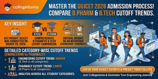 GUJCET 2026 B.Pharm Vs B.Tech Cutoff Trends