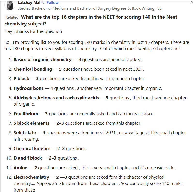 NEET Chemistry Chapter Wise Weightage: Books For NEET 2026 Chemistry Preparation
