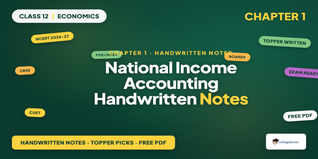 National Income Accounting Class 12 Handwritten Notes PDF