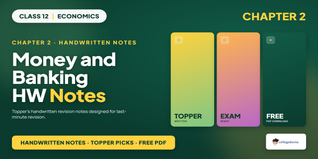 Money and Banking Class 12 Handwritten Notes 2026-27 PDF