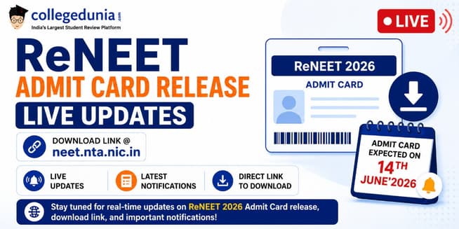 ReNEET Admit Card Release Live Updates: Download link @neet.nta.nic.in