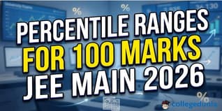 Percentile Ranges for 100 marks JEE Main 2026