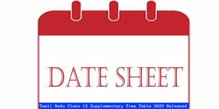 Tamil Nadu Class 12 Supplementary Time Table 2023 Released @dge.tn.gov.in; Exam from June 19