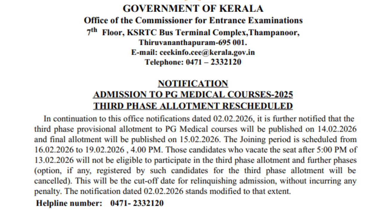 Kerala NEET PG 2025 @cee.kerala.gov.in