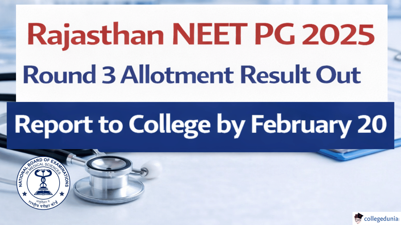 Rajasthan NEET PG 2025 Round 3