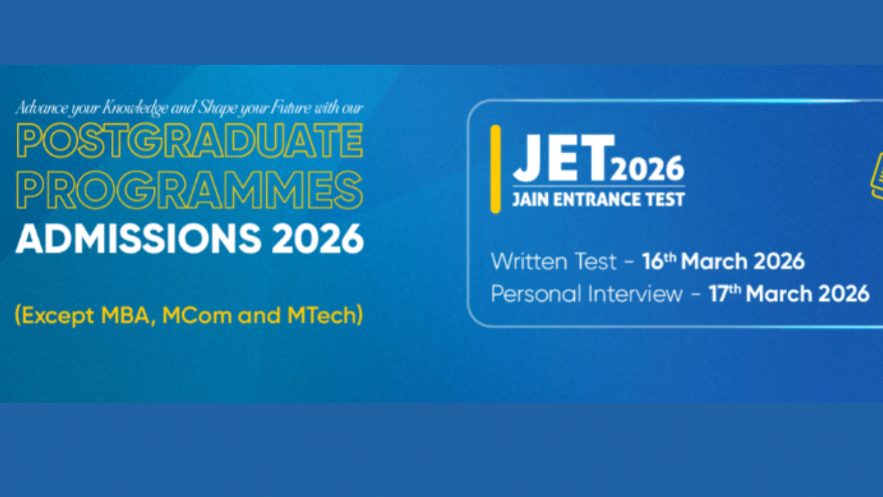  Jain University Bangalore PG Round 2 Admission 2026 @jainuniversity.ac.in