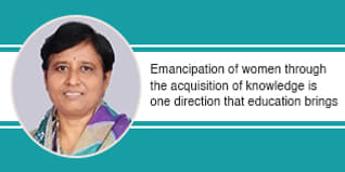 Emancipation of women through the acquisition of knowledge is one direction that education brings