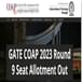 GATE COAP 2023 Round 9 Seat Allotment Out @coap.iitkgp.ac.in; Direct Link Here
