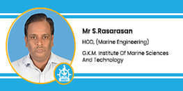 Interview Mr S Rasarasan HOD Marine Engineering at GKM Institute Of Marine Sciences And Technology Chennai