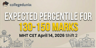 Expected Percentile for MHT CET April 14, 2026 Shift 2 — Score 130-150 Marks