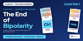 The End of Bipolarity Class 12 Handwritten Notes