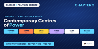 Contemporary Centres of Power Handwritten Notes