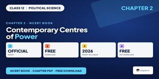 Contemporary Centres of Power Class 12 PDF