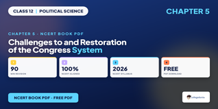 Congress System Class 12 Political Science NCERT Book PDF