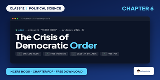 The Crisis of Democratic Order Class 12 PDF