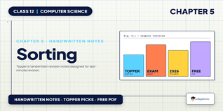 Class 12 Computer Science Chapter 5 Sorting Handwritten Notes