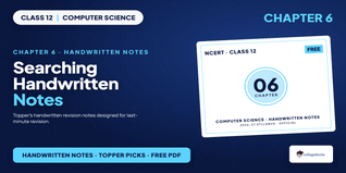 Class 12 Computer Science Chapter 6 Searching Handwritten Notes