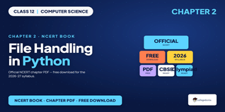 File Handling in Python Class 12 NCERT Book PDF