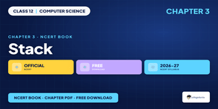 NCERT Book Class 12 Computer Science Chapter 3 Stack PDF