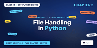 NCERT Solutions Class 12 Computer Science Chapter 2 File Handling