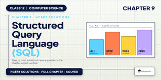 NCERT Solutions Class 12 Computer Science Chapter 9 SQL
