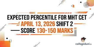 Expected Percentile for MHT CET April 13, 2026 Shift 2 — Score 130-150 Marks