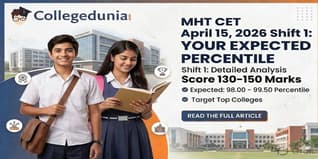 Expected Percentile for MHT CET April 15, 2026 Shift 1 — Score 130-150 Marks